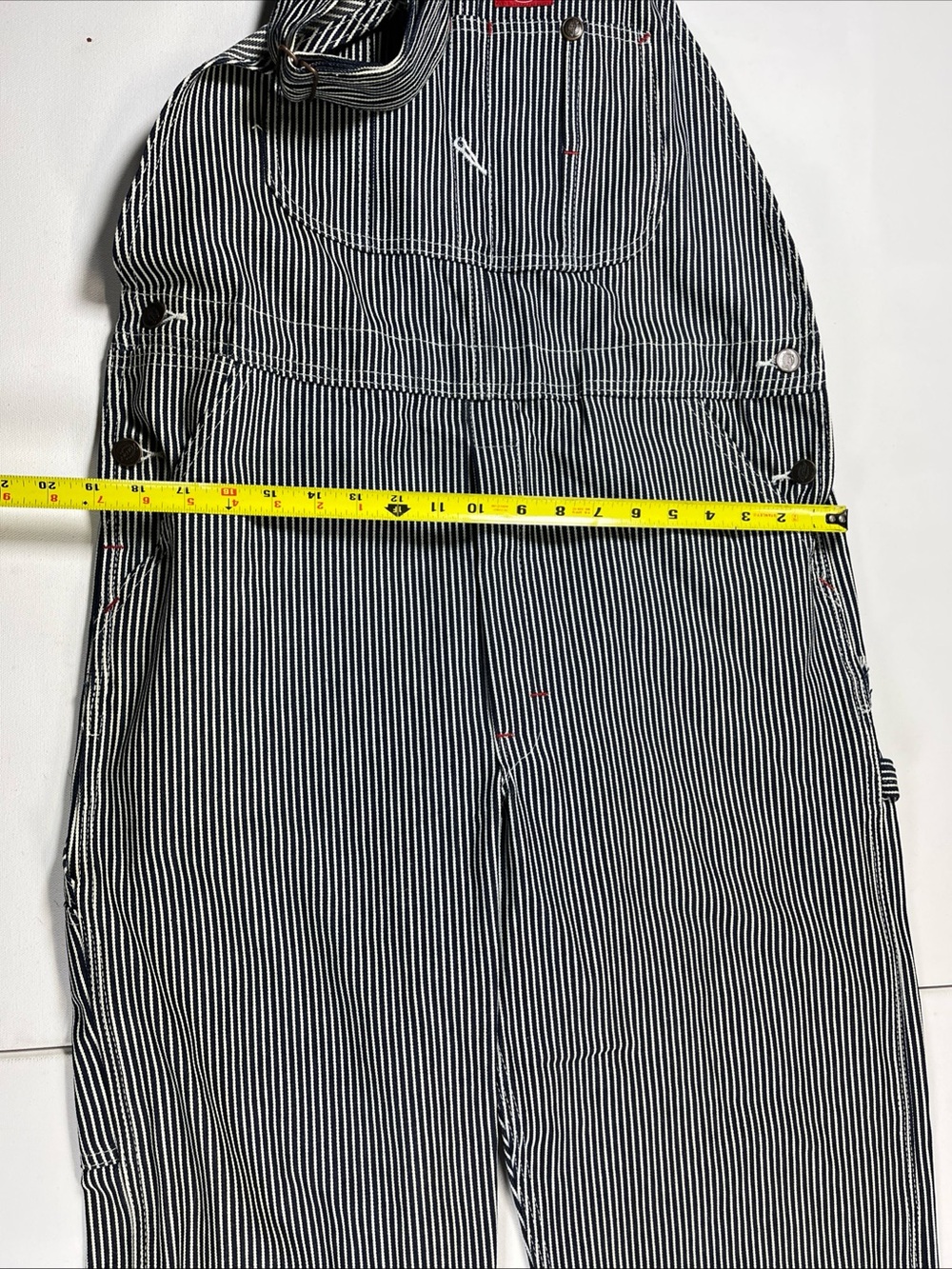 Dickies Overalls Men’s 32x30 Striped Conductor Railroad Cotton Bib NWT - Picture 7 of 12